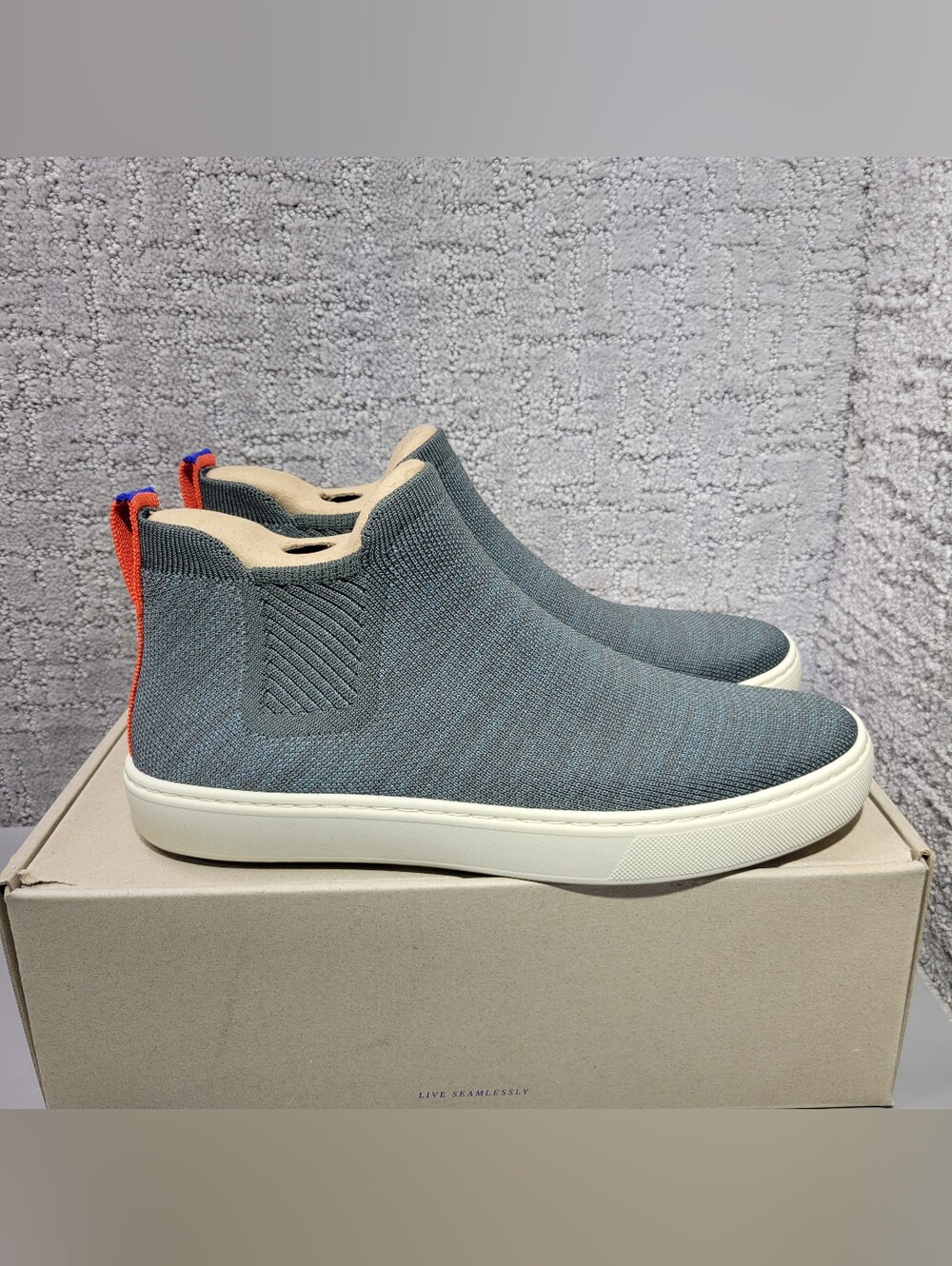 Rothy's The Chelsea Fog Melange Pull On Ankle Boots Women's Size US 7, 8.5, 9.5 - Picture 6 of 13